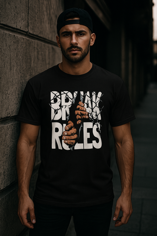 Camiseta Negra “Break Rules”