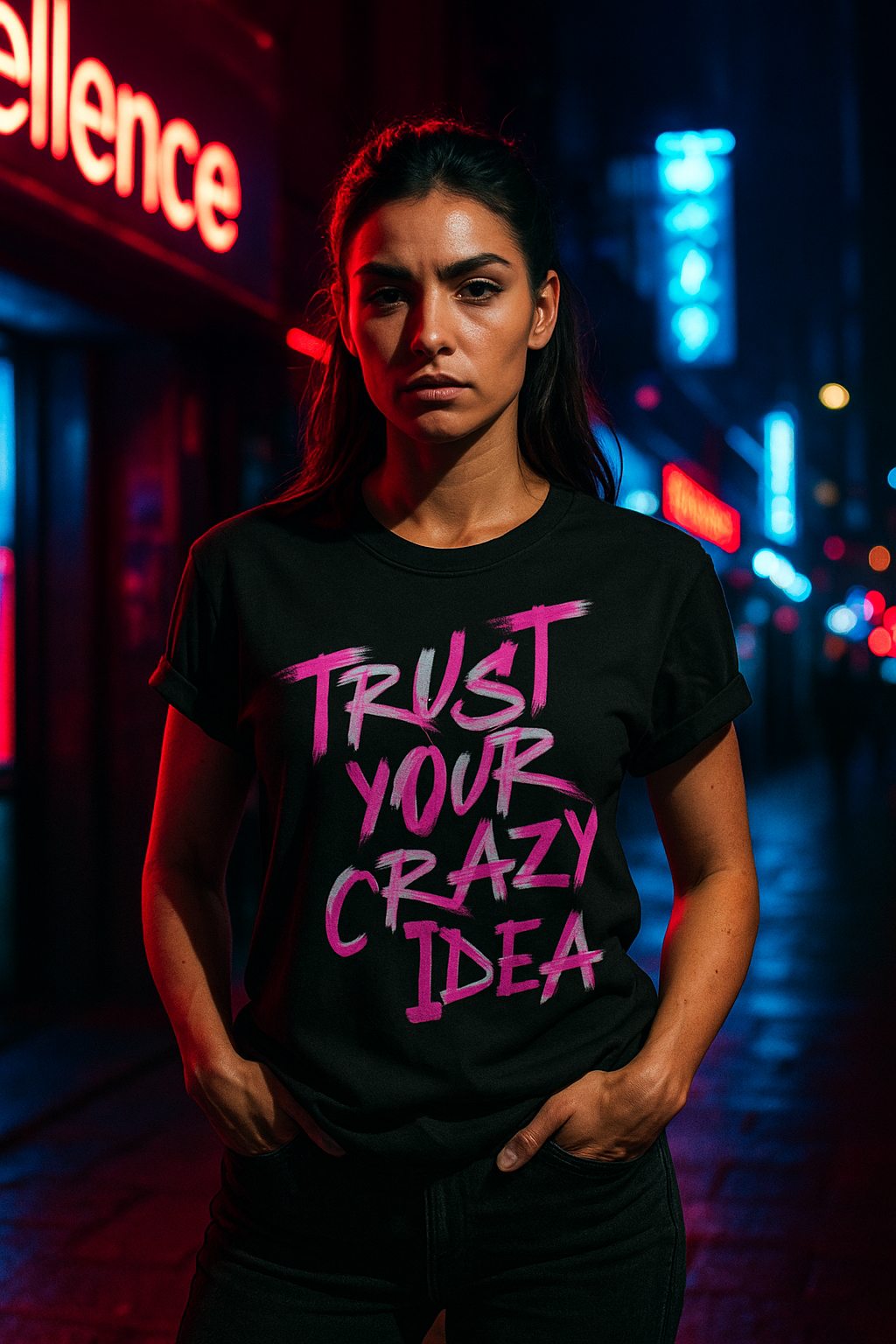 Camiseta Negra “Trust Your Crazy Idea”
