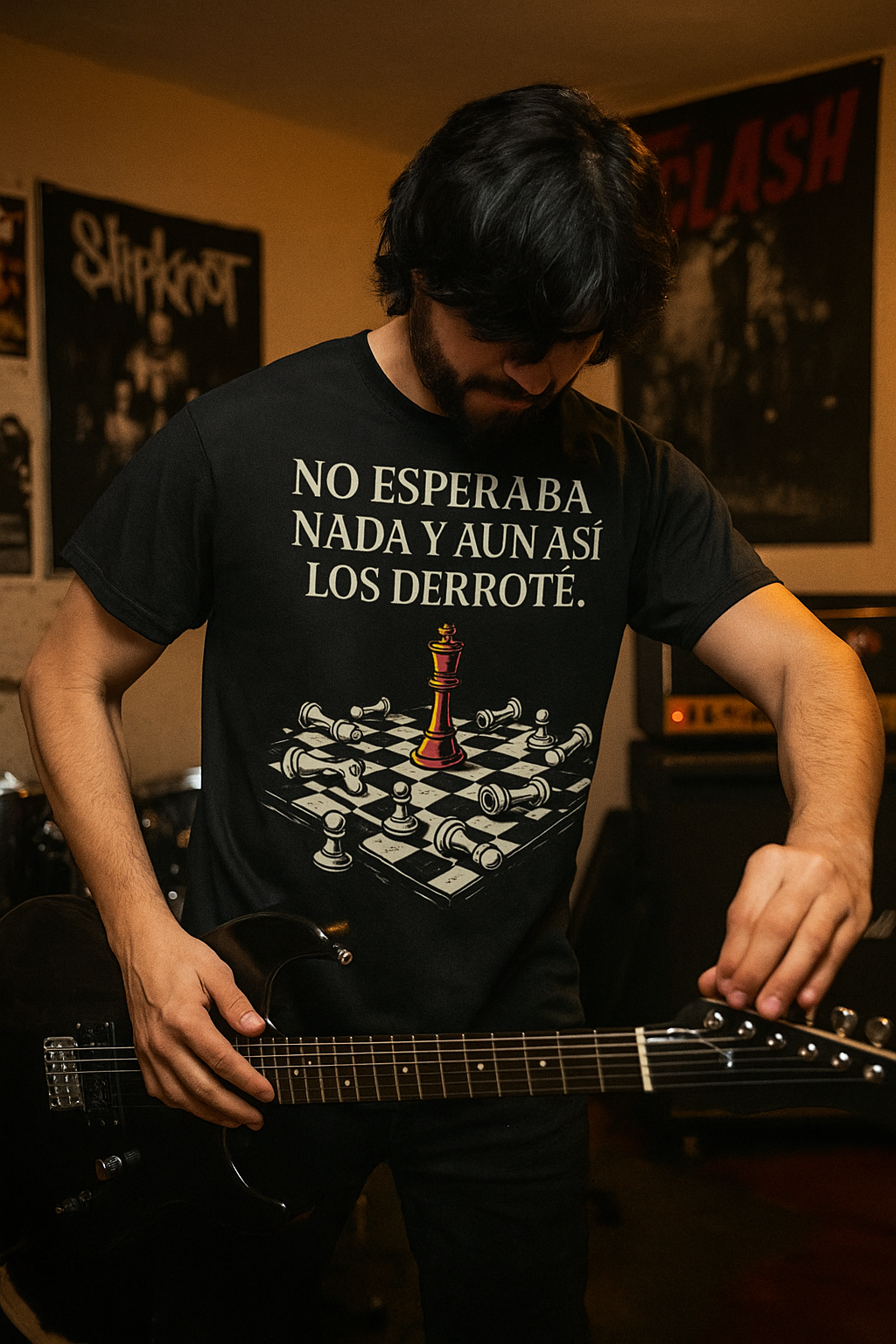 Camiseta Negra “Los Derroté”
