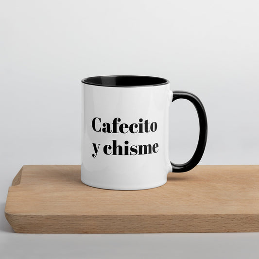 Taza "cafecito y chisme" negro - ModalyShop